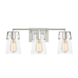 Glyn 3 Light Vanity, Brushed Nickel