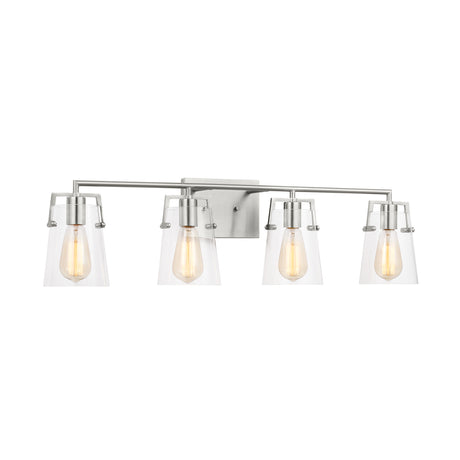 Glyn 4 Light Vanity, Brushed Nickel