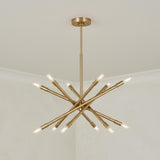 Ferris Medium Chandelier 27", Modern Brass