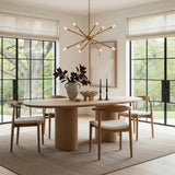 Ferris Large Chandelier 35" for Modern home with White walls