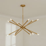 Ferris Large Chandelier 35" for Modern home with Warm Beige Walls