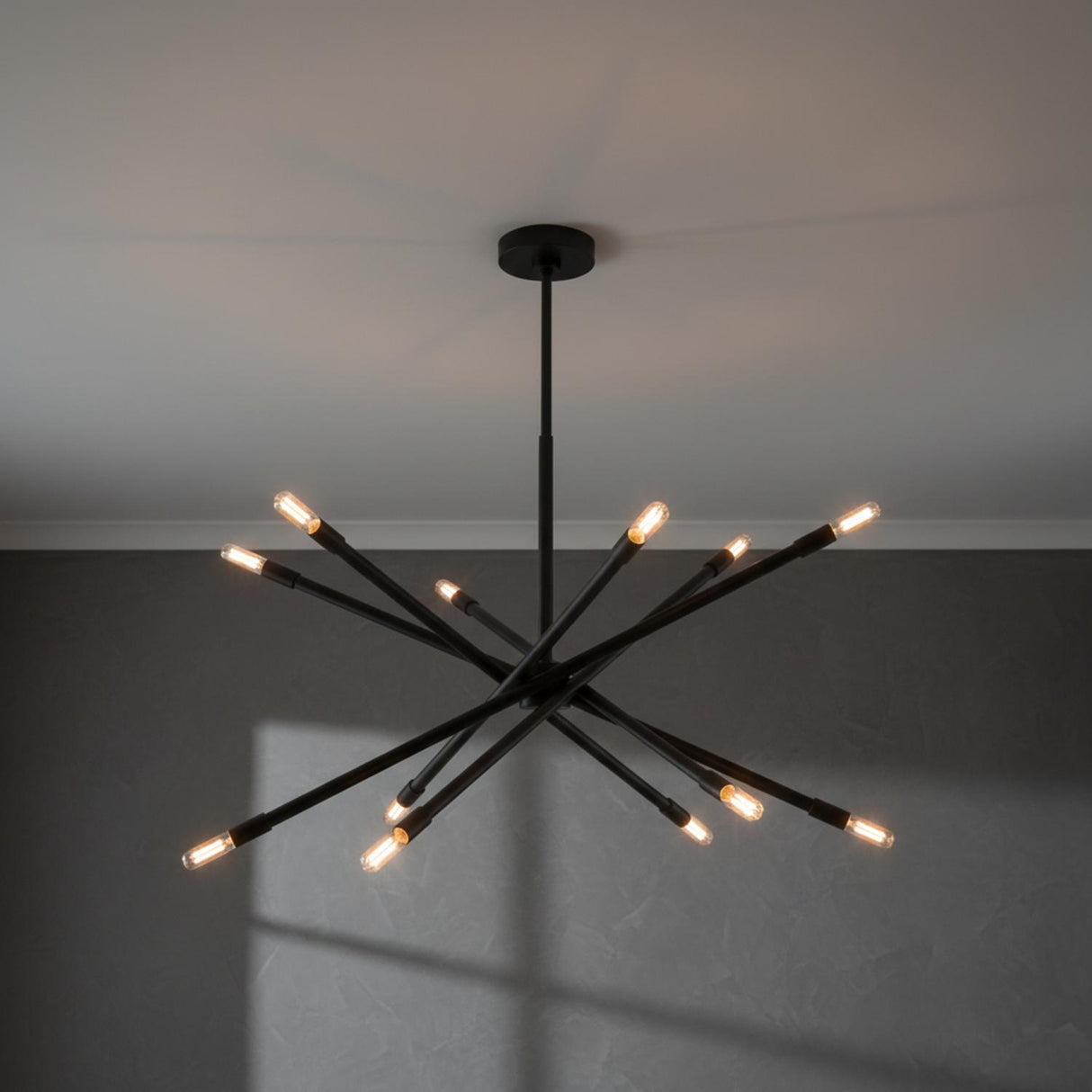 Ferris Large Chandelier 35", Matte Black