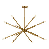 Ferris Extra Large Chandelier 42", Modern Brass