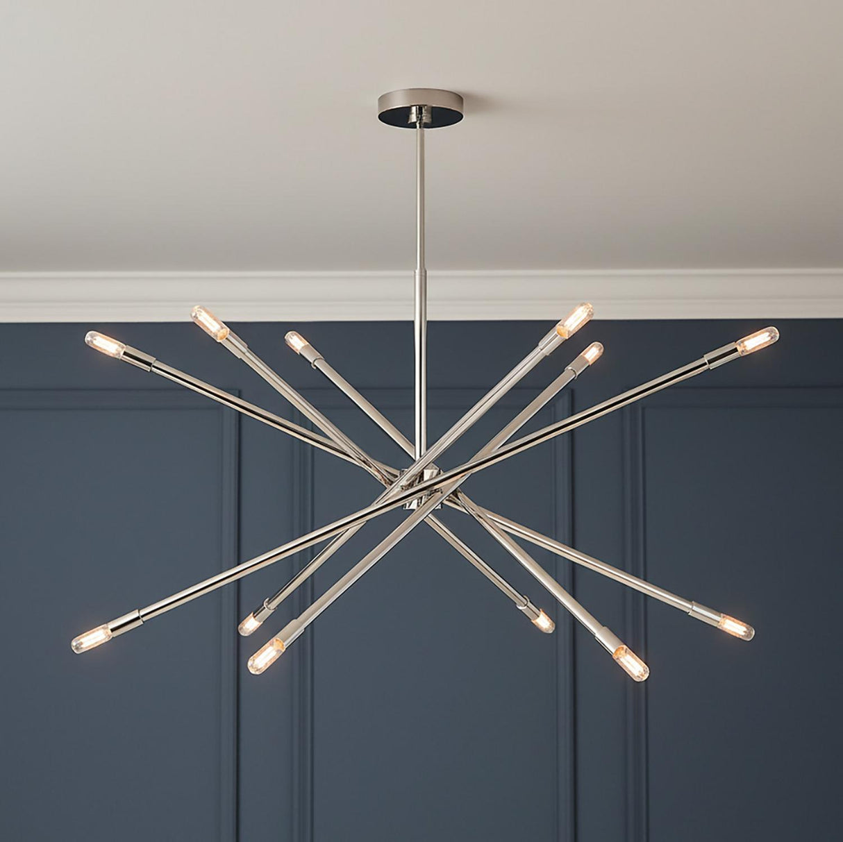 Ferris Extra Large Chandelier 42", Polished Nickel