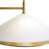 Astrid Pendant 20", Modern Brass and Milk Glass