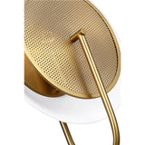 Astrid Wall Sconce 13", Modern Brass and Milk Glass