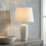 Joyce Table Lamp 28", Textured White