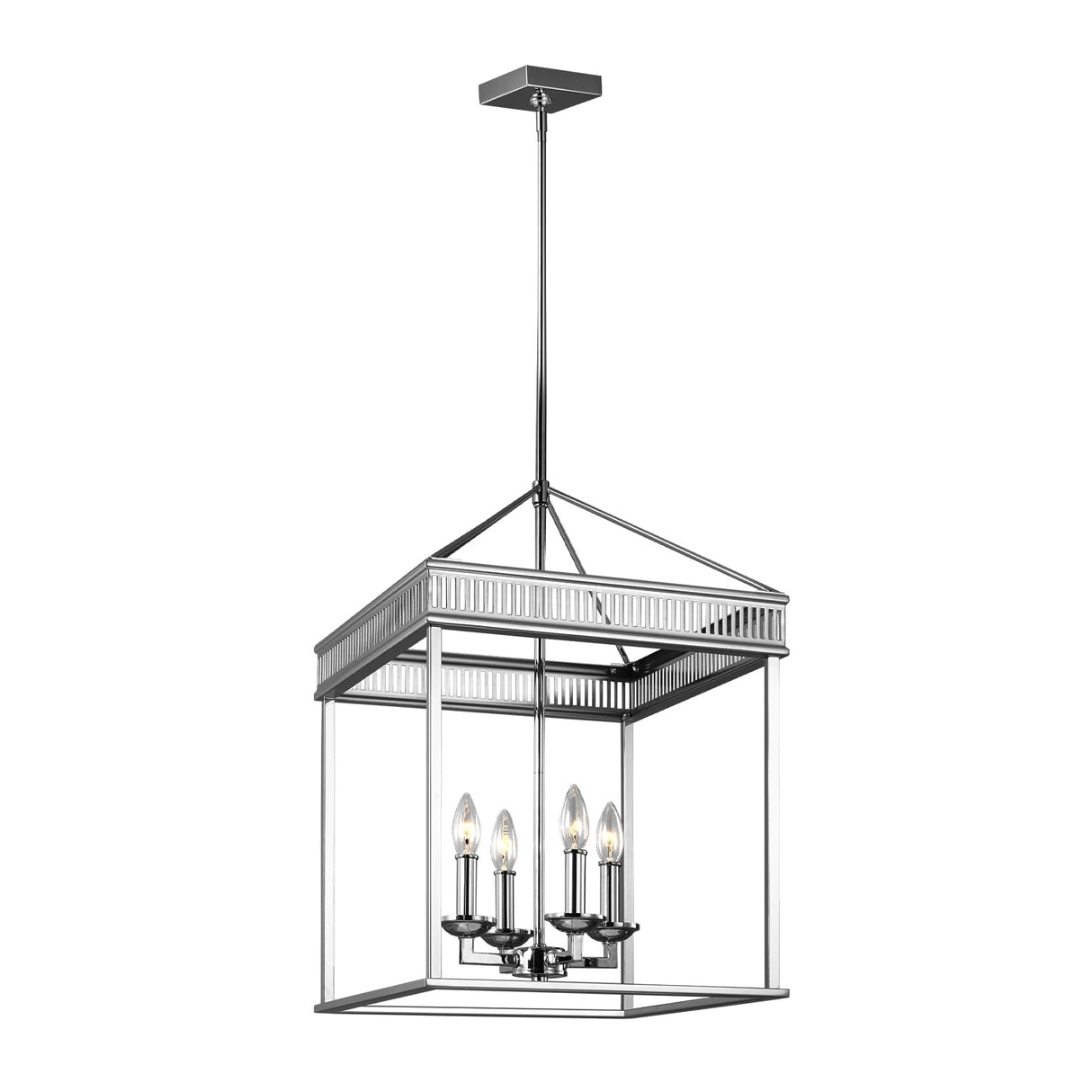 Rubin Lantern Pendant 16", Polished Nickel