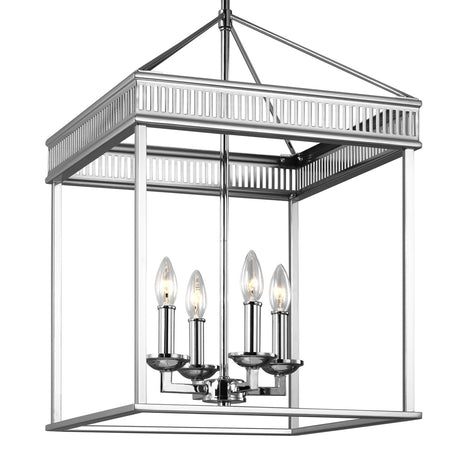 Rubin Lantern Pendant 16", Polished Nickel