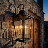 Pembroke Extra Large Outdoor Wall Light 33" for Farmhouse home with Brown Stone