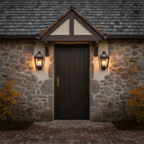 Fairmont Medium Outdoor Wall Light 20", Textured Black for Traditional home with Stone Siding