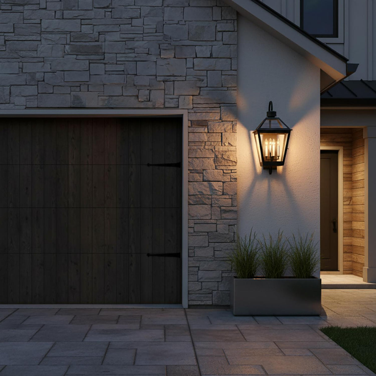 Fairmont Extra Large Outdoor Wall Light 28", Textured Black