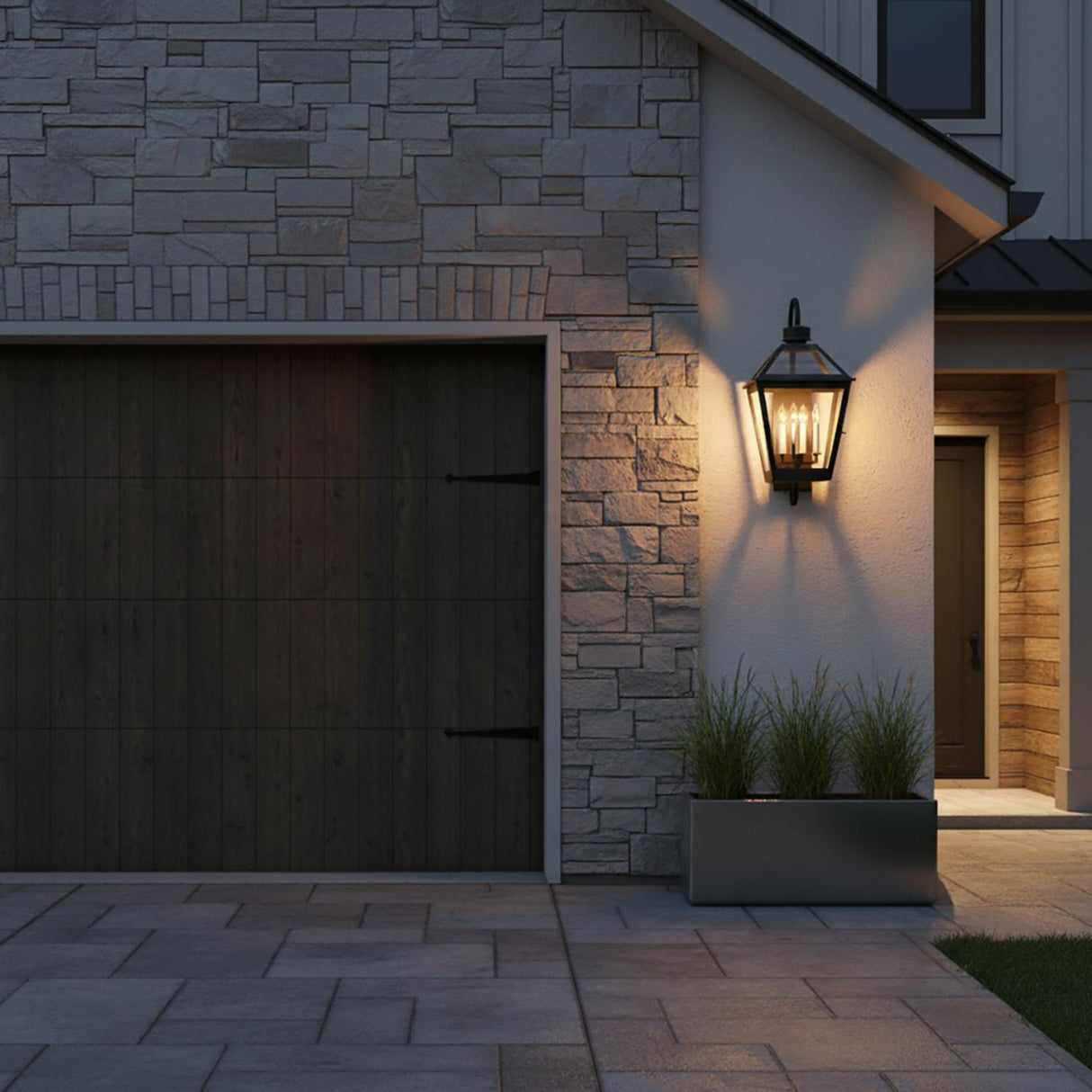 Fairmont Extra Large Outdoor Wall Light 28", Textured Black