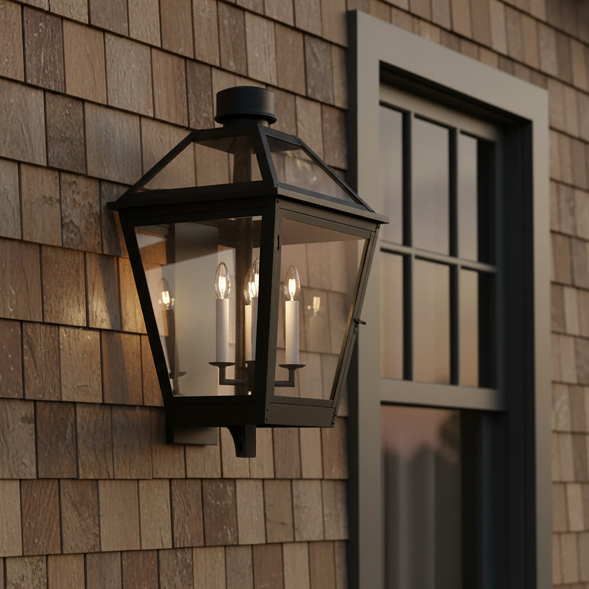 Fairmont Extra Large Outdoor Wall Light 28" for Farmhouse home with Brown Cedar