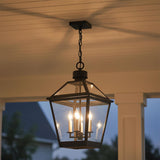 Fairmont Large Outdoor Hanging Light 14", Textured Black