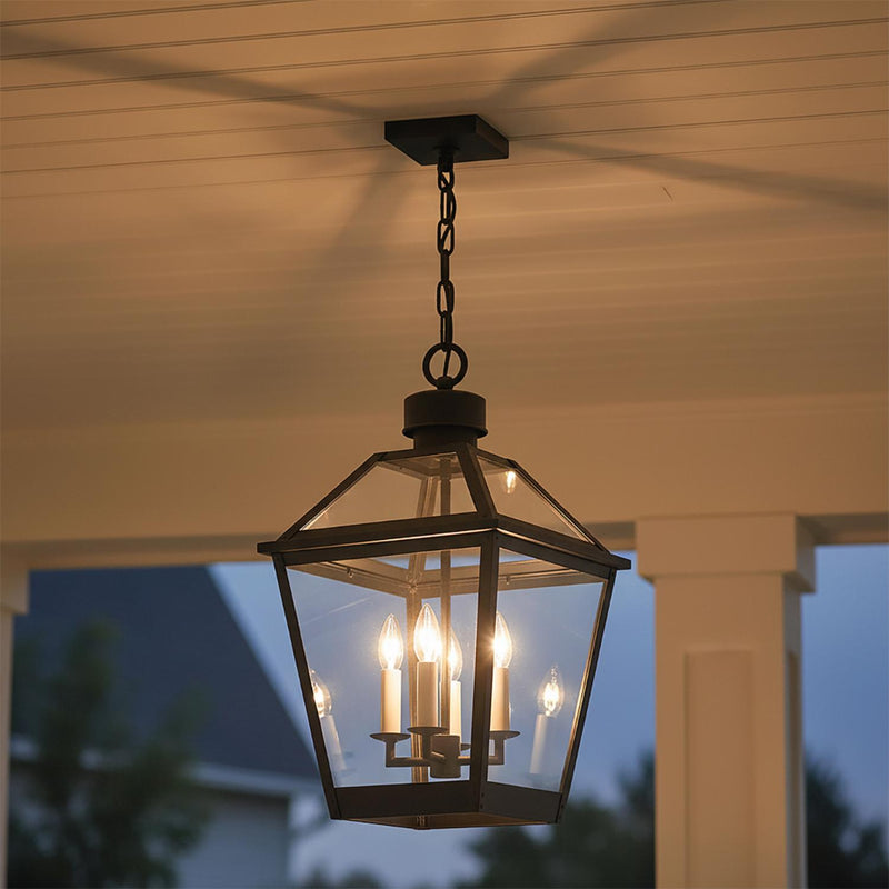 Fairmont Large Outdoor Hanging Light 14", Textured Black