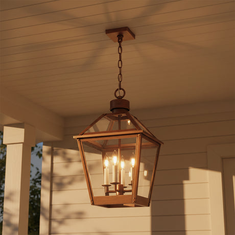 Fairmont Large Outdoor Hanging Light 14" for Farmhouse home with White Siding