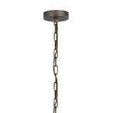 Bernard Two-Tier Ring Chandelier 48", Aged Steel