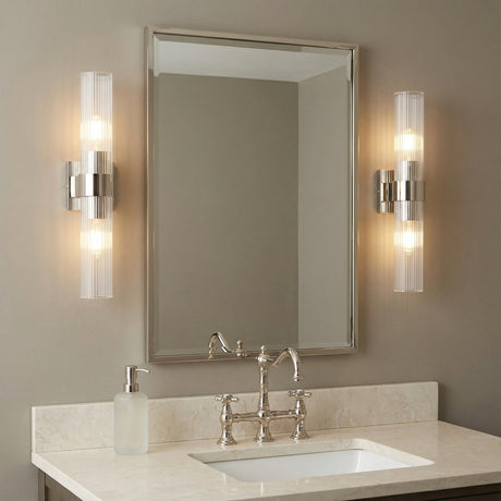 Barclay 2 Light Wall Sconce 20" for Modern home with Taupe walls