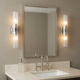 Barclay 2 Light Wall Sconce 20", Polished Nickel