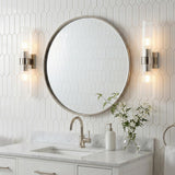 Barclay 2 Light Wall Sconce 20" for Modern home with White Subway Tile