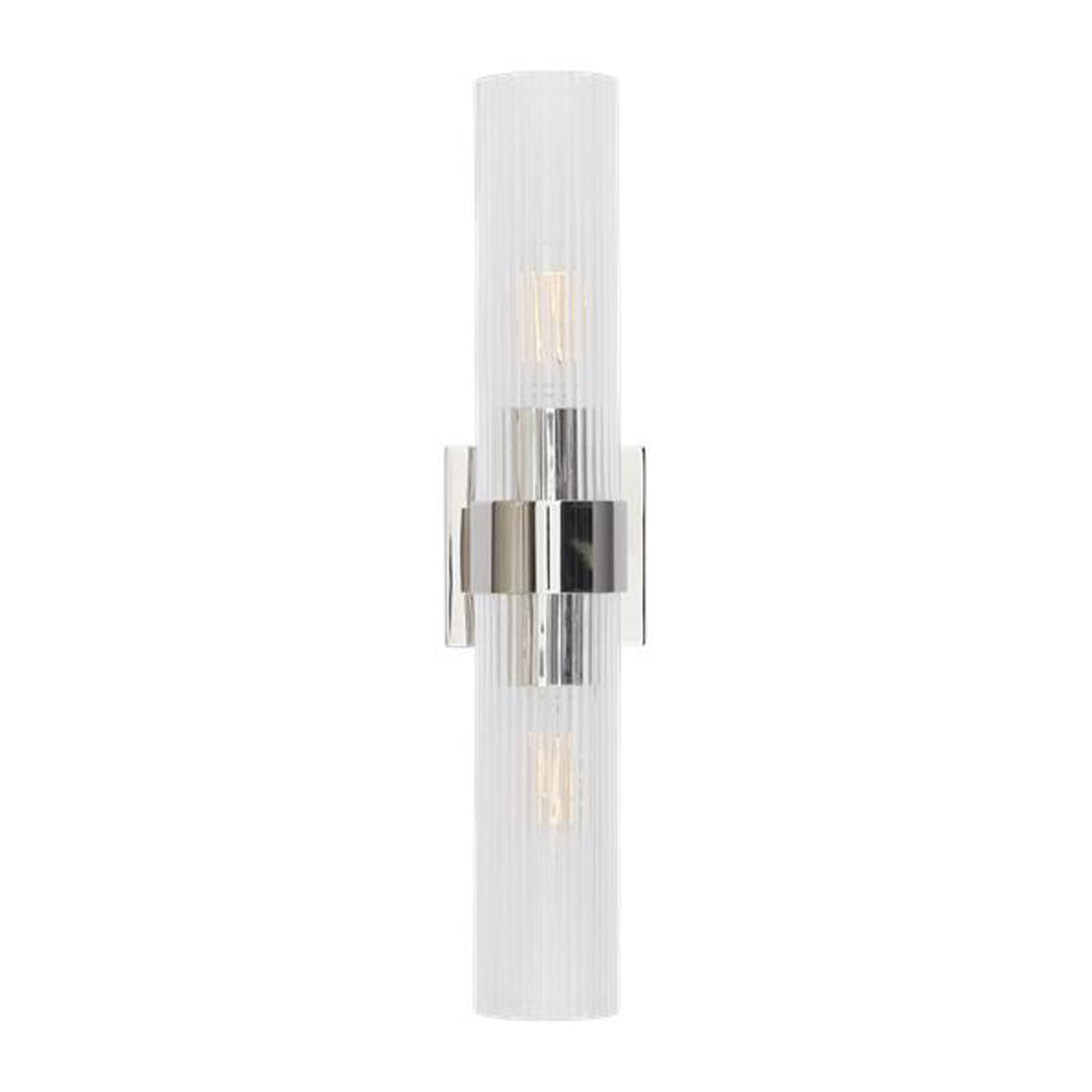 Barclay 2 Light Wall Sconce 20", Polished Nickel