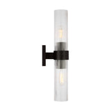Barclay 2 Light Wall Sconce 20", Aged Iron