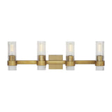 Barclay 4 Light Vanity, Modern Brass
