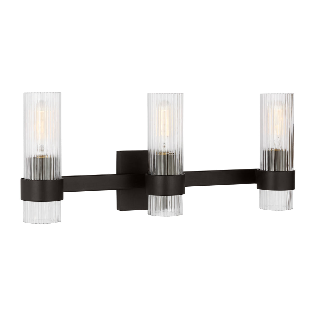 Barclay 3 Light Vanity, Aged Iron