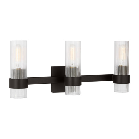 Barclay 3 Light Vanity, Aged Iron