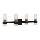 Barclay 4 Light Vanity, Aged Iron