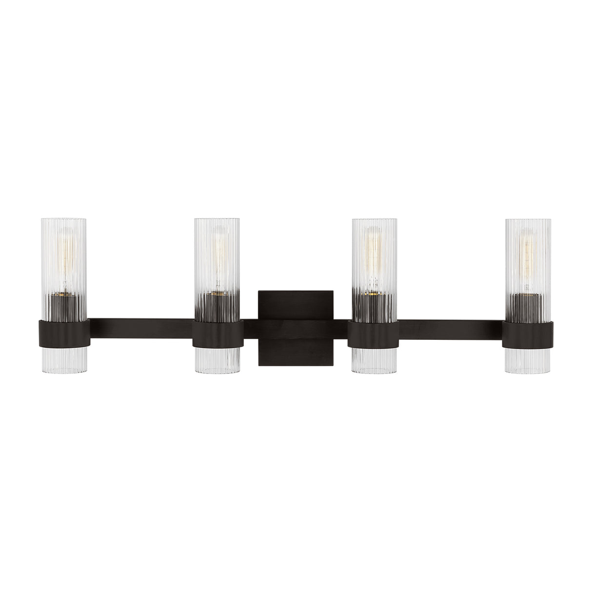 Barclay 4 Light Vanity, Aged Iron