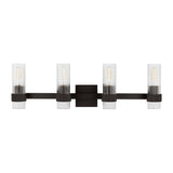 Barclay 4 Light Vanity, Aged Iron