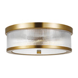 Barclay Flush Mount 14", Modern Brass