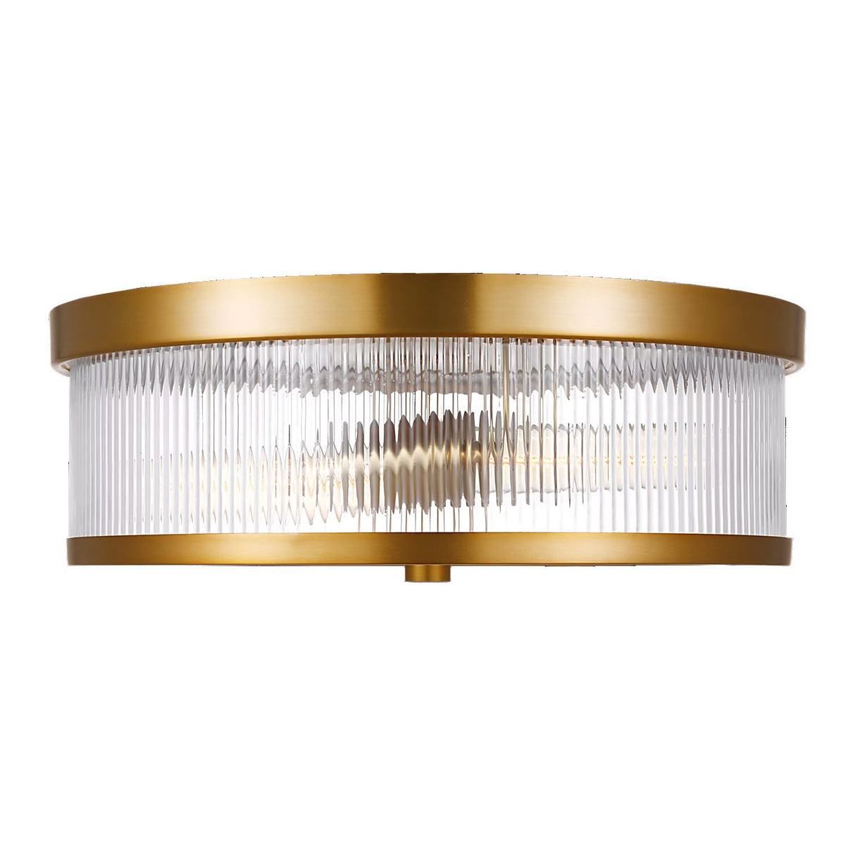 Barclay Flush Mount 14", Modern Brass