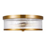 Barclay Flush Mount 14", Modern Brass