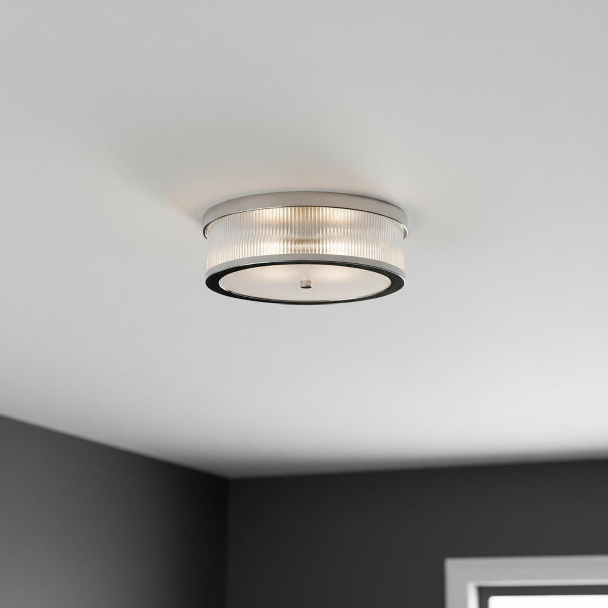 Barclay Flush Mount 14", Polished Nickel