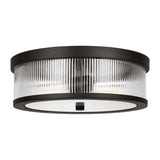 Barclay Flush Mount 14", Aged Iron