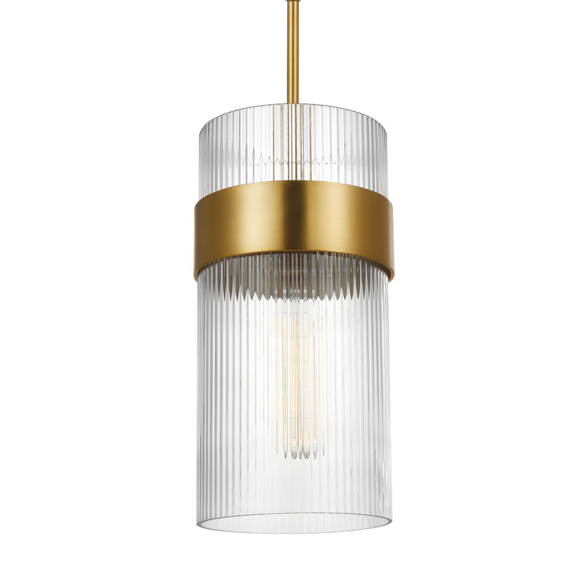 Barclay Medium Pendant 7", Modern Brass