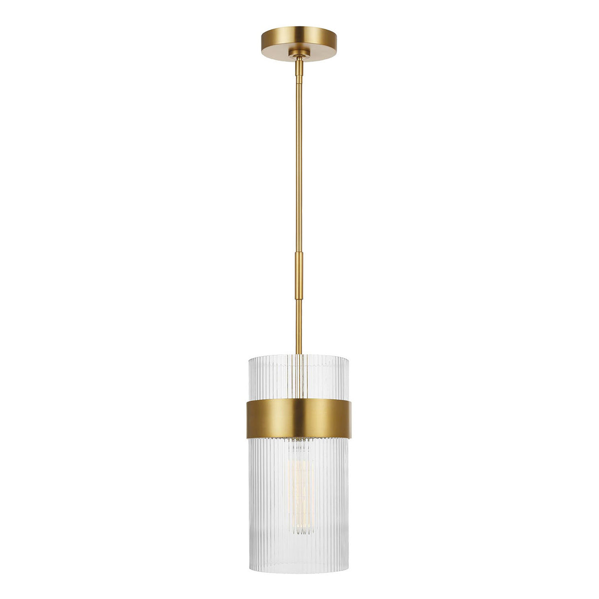 Barclay Medium Pendant 7", Modern Brass