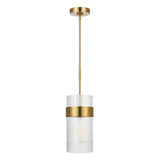 Barclay Medium Pendant 7", Modern Brass