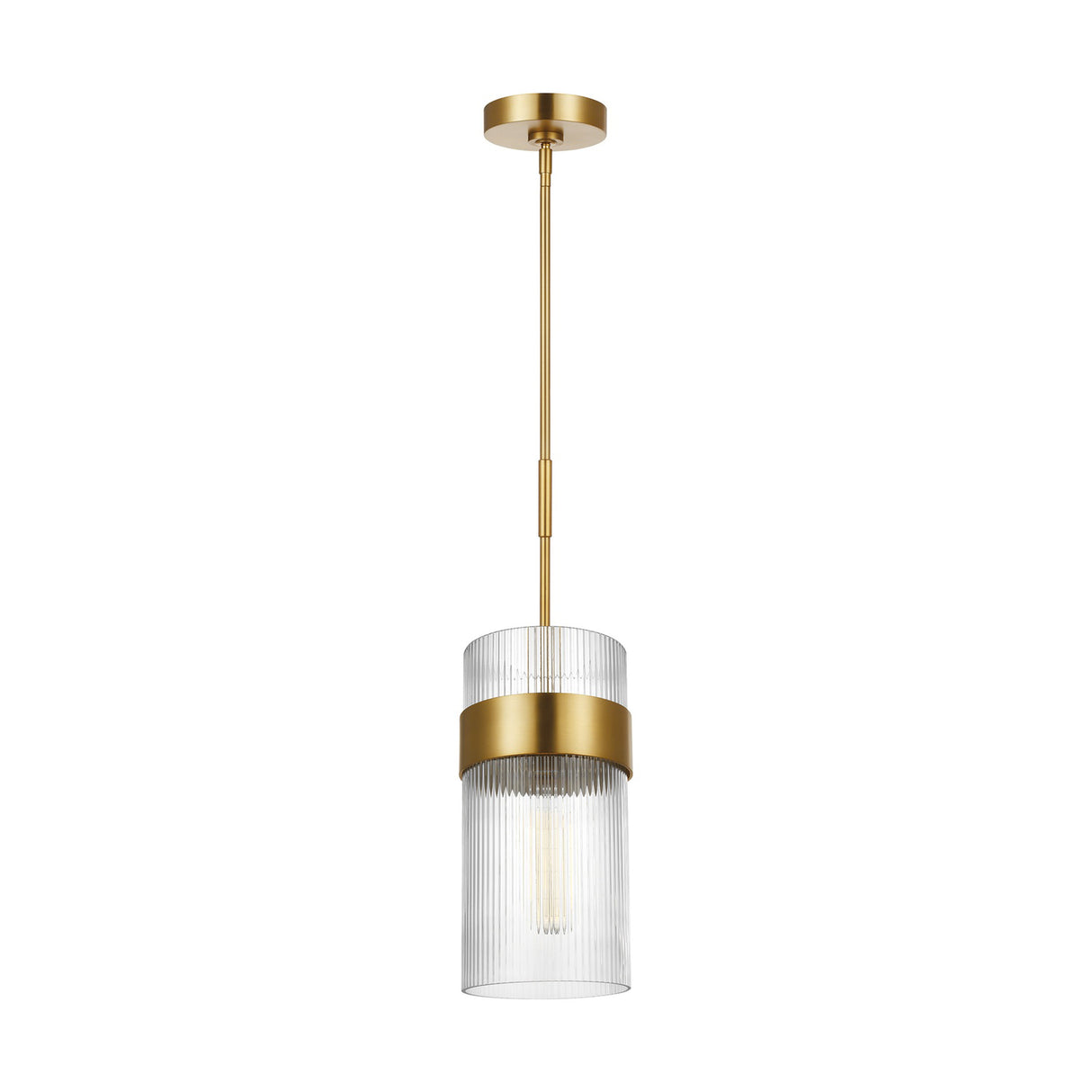 Barclay Medium Pendant 7", Modern Brass