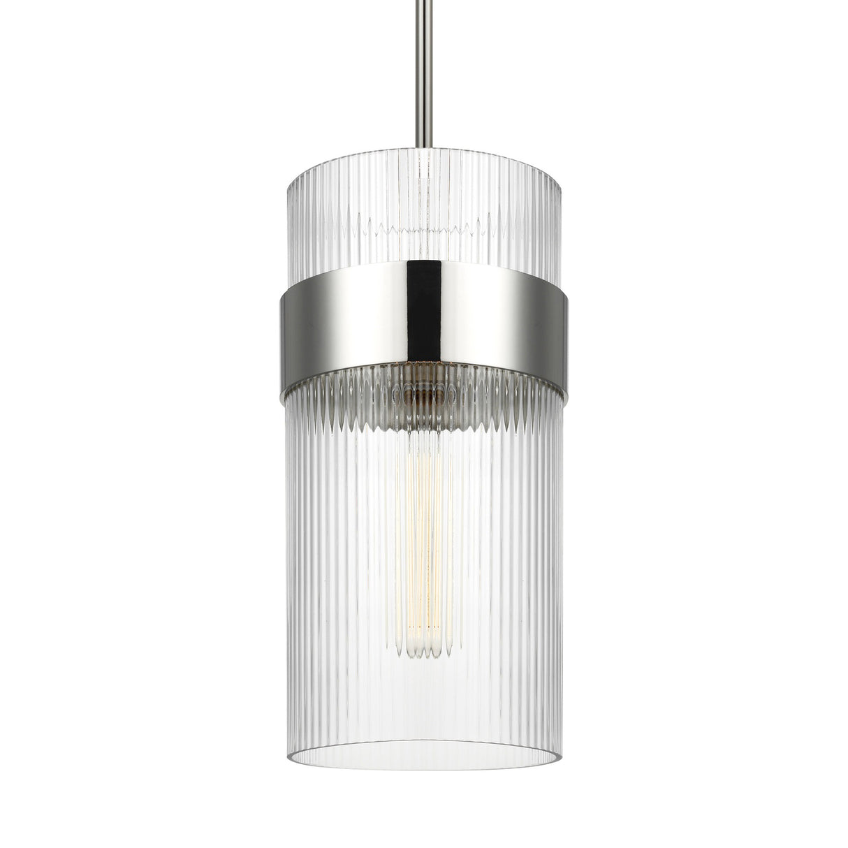 Barclay Medium Pendant 7", Polished Nickel