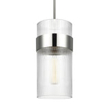 Barclay Medium Pendant 7", Polished Nickel