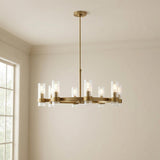 Barclay Medium Chandelier 33", Modern Brass