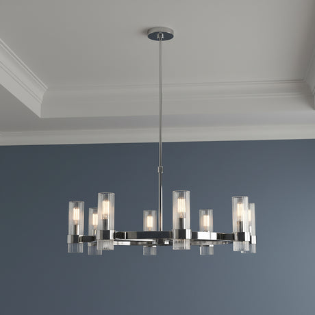Barclay Medium Chandelier 33" for Modern home with Blue walls