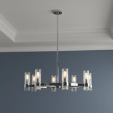 Barclay Medium Chandelier 33", Polished Nickel