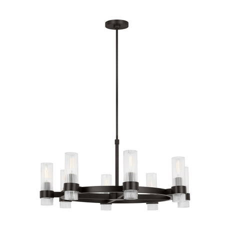 Barclay Medium Chandelier 33", Aged Iron