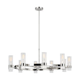 Barclay Large Chandelier 42", Polished Nickel