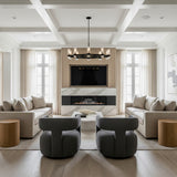 Barclay Large Chandelier 42" for Modern home with White Walls